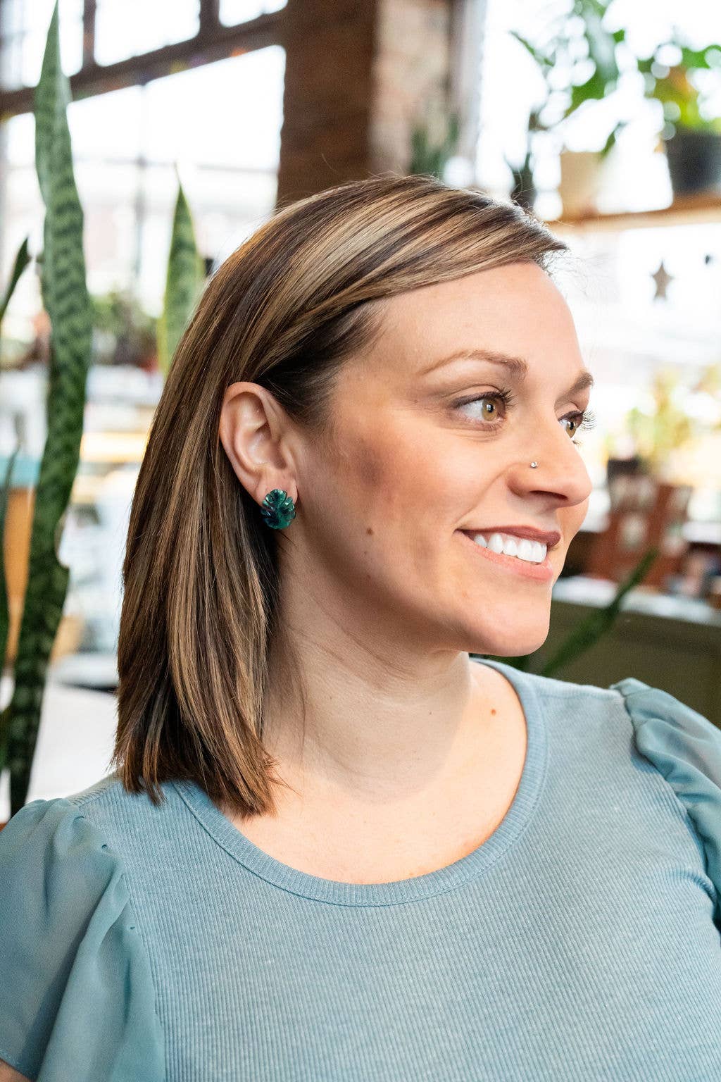 Monstera Leaf Studs
