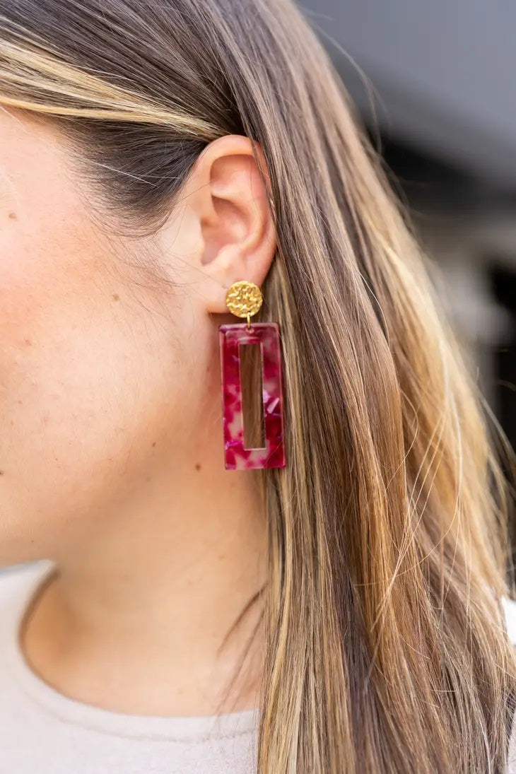 Vivian Earrings - Rose Violet