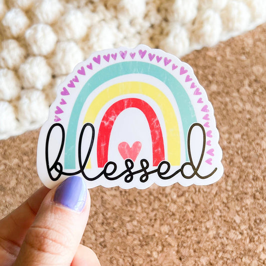 Blessed Rainbow Vinyl Sticker