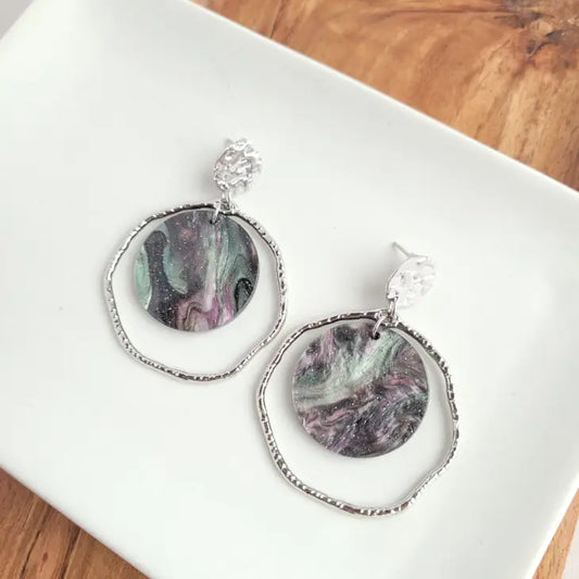 Georgia Earrings  - Black Shimmer