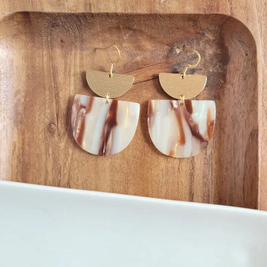 Harper Earrings  - Mocha Shimmer