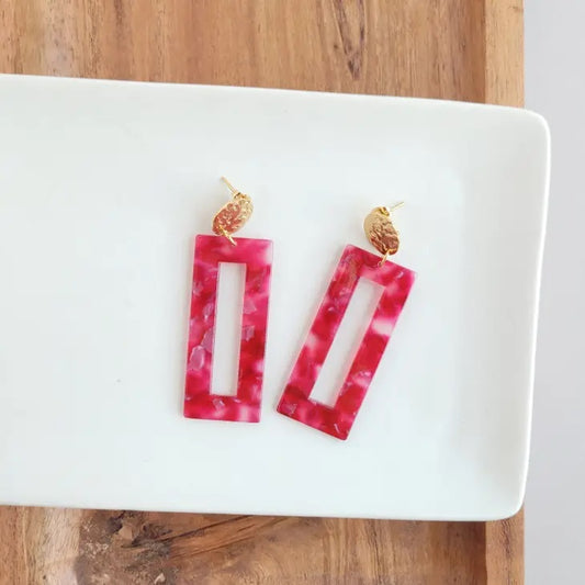 Vivian Earrings - Rose Violet